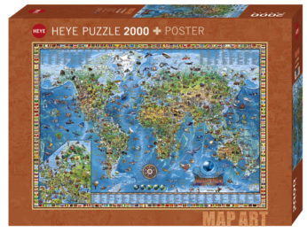 2000 Teile Satellite Map mit Poster 