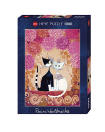 NEW Heye Roses by Rosina Wachtmeister 2000 piece gold foil cats jigsaw puzzle 