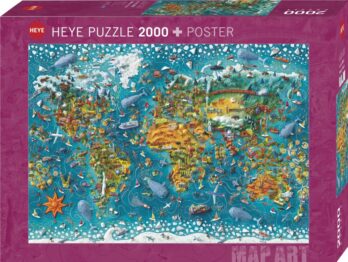 Heye HEYE 3000 AMAZING WORLD Jigsaw Puzzle & Poster NEW SEALED RARE 29386 MAP 
